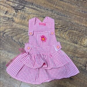 Smoochie Pooch‎ size small Pink Gingham Dress with Flower Accent dog puppy cat